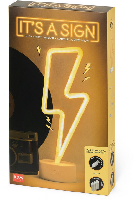 Ľad lampička Legami It'S A Sign - Neon Effect Led Lamp - Flash