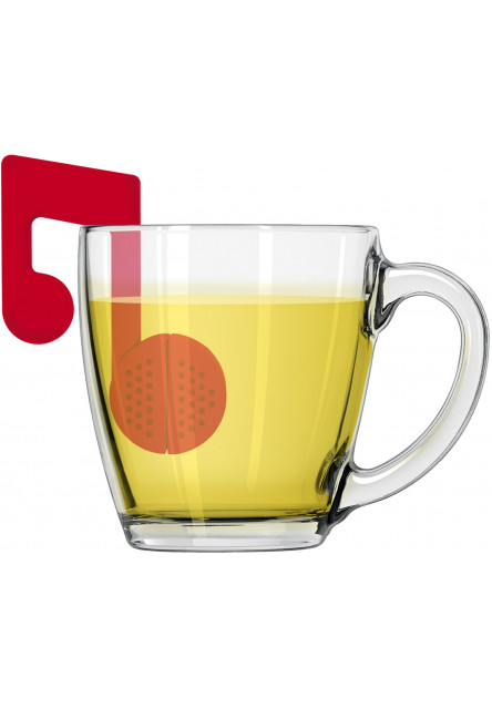 Sitko na čaj Legami Music note tea infuser - red