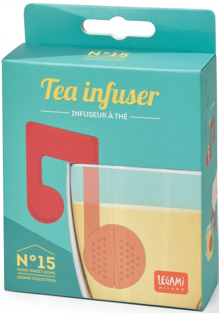 Sitko na čaj Legami Music note tea infuser - red