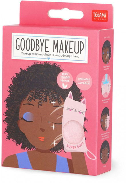 Žinka na tvár Legami Make-Up Remover Glove - Goodbye Makeup! - Kitty