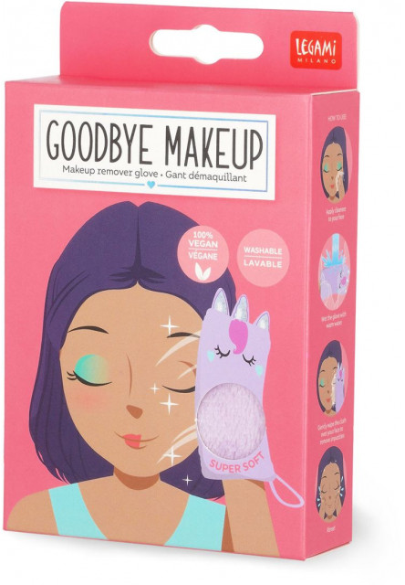Žinka na tvár Legami Make-Up Remover Glove - Goodbye Makeup! - Unicorn