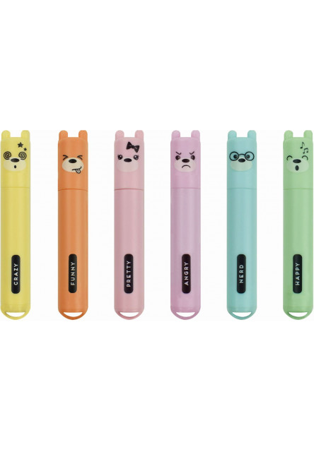 Súprava zvýrazňovačov Legami Teddy' S Style - Set Of 6 Mini Pastel Highlighters