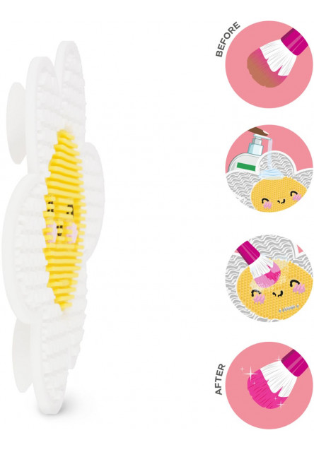 Podložka na čistenie kozmetických štetcov Legami Make-Up Brush Cleaning Pad - Brush It Off! - Daisy