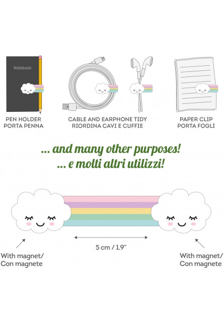 Magnetický klip Legami Magnetic Clip - Rainbow