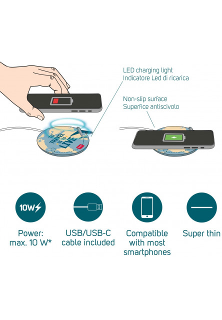 Bezdrôtová nabíjačka Legami Super Fast - Wireless Charger - Travel