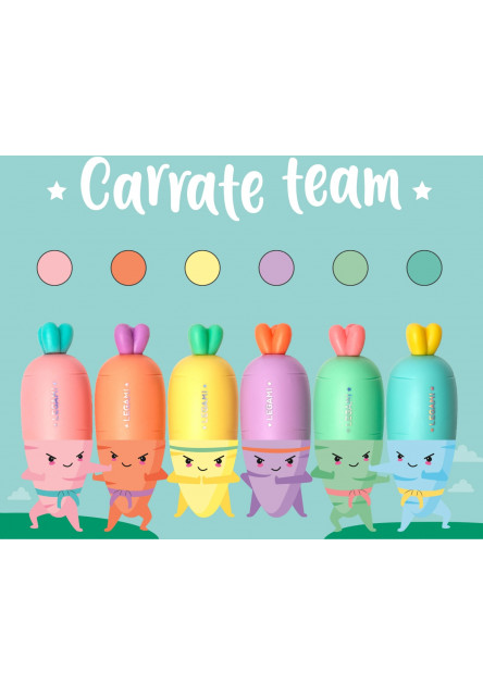 Súprava zvýrazňovačov Legami Carrate Team - Set Of 6 Mini Highlighters