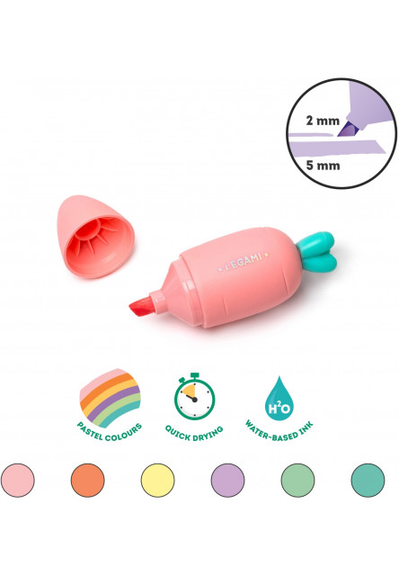 Súprava zvýrazňovačov Legami Carrate Team - Set Of 6 Mini Highlighters