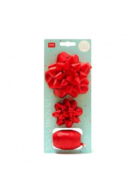 Súprava mašlí a stuh Legami Bows And Ribbon Set - Red