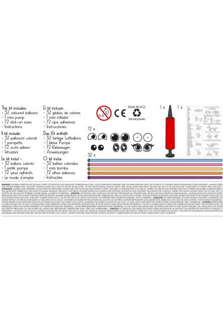 Modelovacia sada balónikov Legami Balloon Modelling Kit
