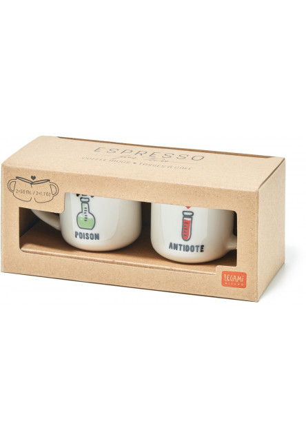 Set hrnčekov Legami Espresso For Two - Poison & Antidote