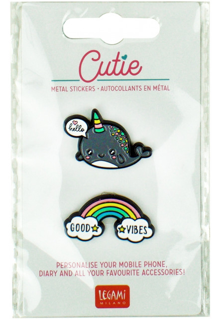 Sada samolepek Legami Cutie - Set Of 2 Metal Stickers - Good Vibes