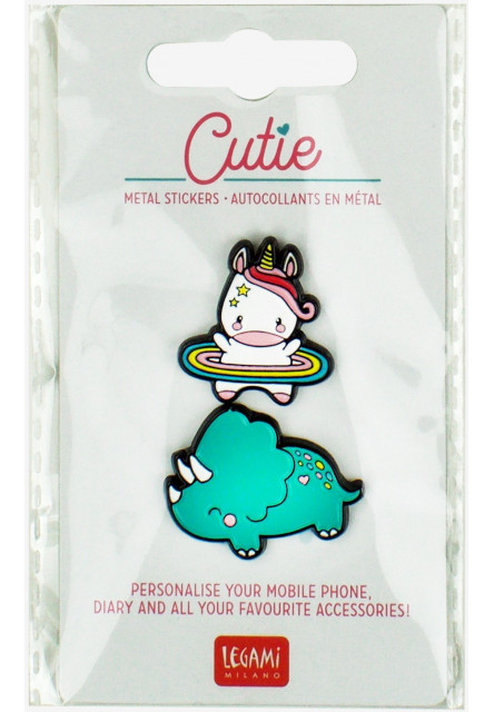 Sada samolepek Legami Cutie - Set Of 2 Metal Stickers - Unicorn