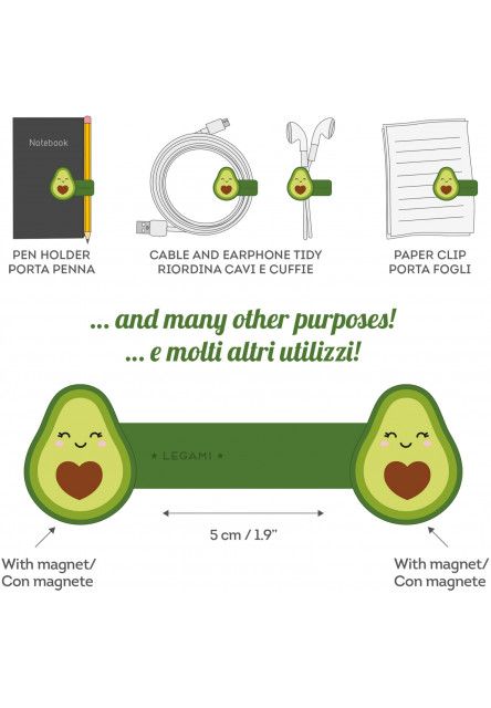 Magnetický klip Legami Magnetic Clip - Avocado