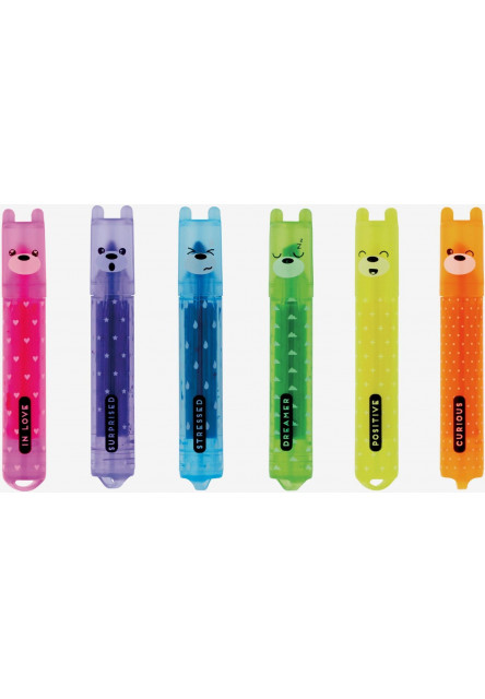 Súprava zvýrazňovačov Legami Teddy'S Mood - Set Of 6 Mini Highlighters