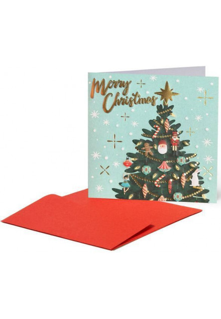 Vánoční přání Legami Christmas Greeting Cards - 7X7 - Xmas Tree
