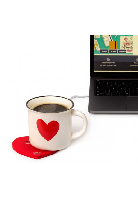 Ohrievací USB podtácok Legami Usb Mug Warmer - Warm It Up - Heart