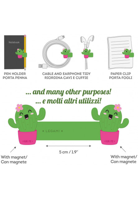 Magnetický klip Magnetic Clip Legami - Cactus