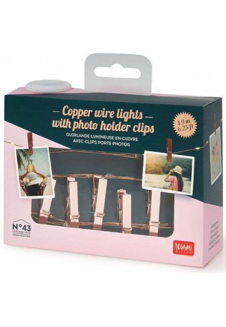 Dekoratívne svetielka Legami String Lights With Photo Holder Clips - String Of Lights With Photo Holder Clips