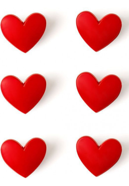 Súprava štipcov na vrecká Legami Set Of 6 Bag Clips - Bag Clips - Heart