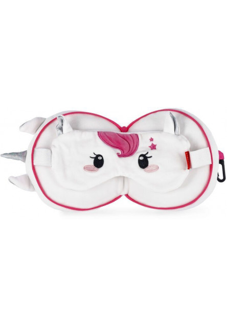 Cestovný vankúšik s maskou na spanie Legami Travel Pillow With Sleep Mask - My Travel Buddy - Unicorn