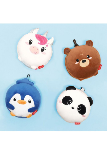 Cestovný vankúšik s maskou na spanie Legami Travel Pillow With Sleep Mask - My Travel Buddy - Unicorn