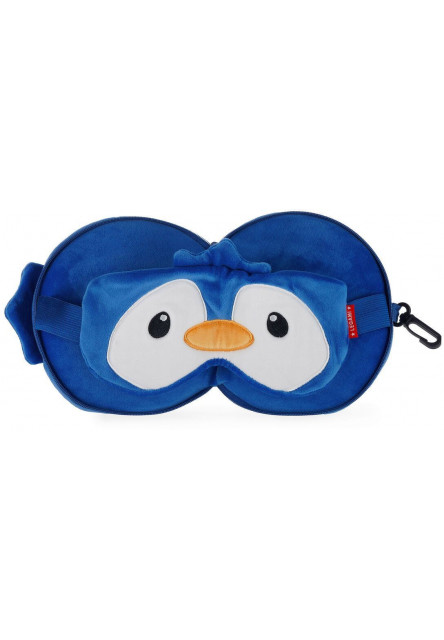 Cestovný vankúšik s maskou na spanie Legami Travel Pillow With Sleep Mask - My Travel Buddy - Penguin