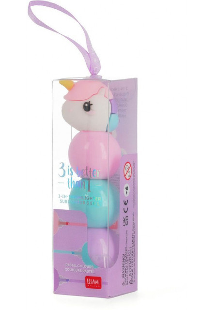 Zvýrazňovač 3 v 1 3-In-1 Highlighter Legami - Unicorn