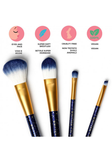 Štetce na líčenie Legami Oh My Glow! - Set Of 4 Makeup Brushes - Stars
