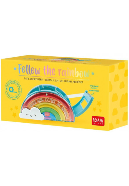 Dávkovač na lepiacu pásku Legami Tape Dispenser - Follow The Rainbow - Rainbow