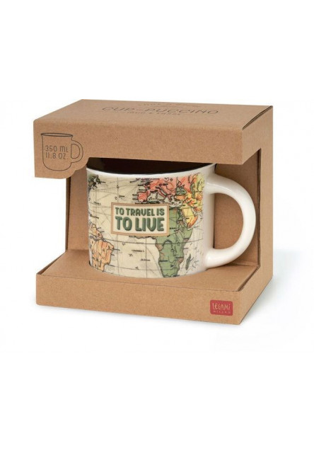 Hrnček Legami New Bone China Porcelán Mug - Cup-Puccino - Travel