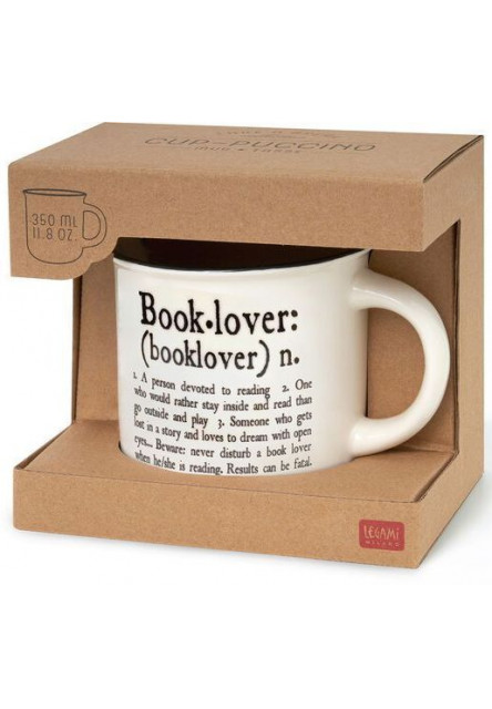 Hrnček Legami New Bone China Porcelán Mug - Cup-Puccino - Book Lover