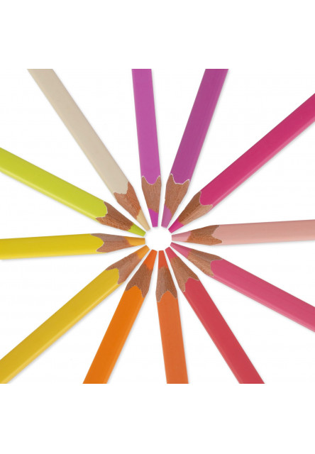 Set pastelek Legami Set Of 12 Colouring Pencils - Live Colourfully - Magenta
