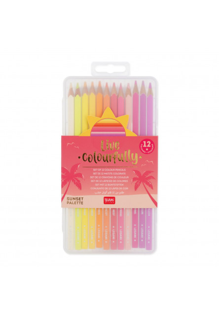 Set pastelek Legami Set Of 12 Colouring Pencils - Live Colourfully - Magenta