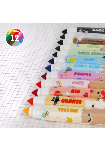 Set fixiek Legami Set Of 12 Markers - Teddy Friends