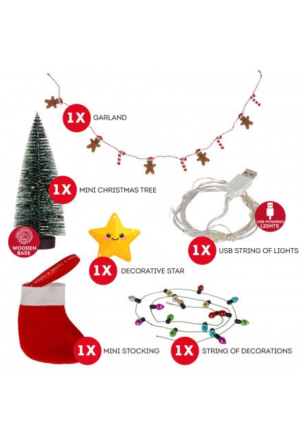 Set na stolné dekorácie Legami Jingle All The Way - Christmas Desk Decoration Kit