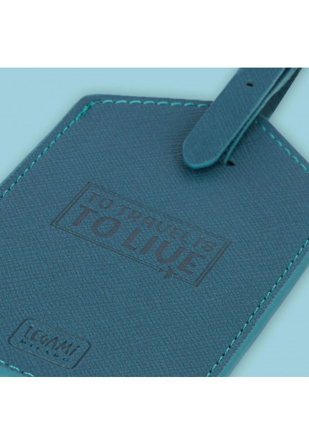 Cestovná menovka na batožinu Legami - petrol blue