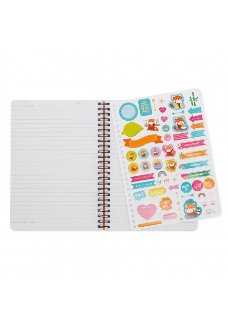 Poznámkový blok Legami Spiral-Bound Notebook - Spiral Notebook - Large Lined - Red Panda