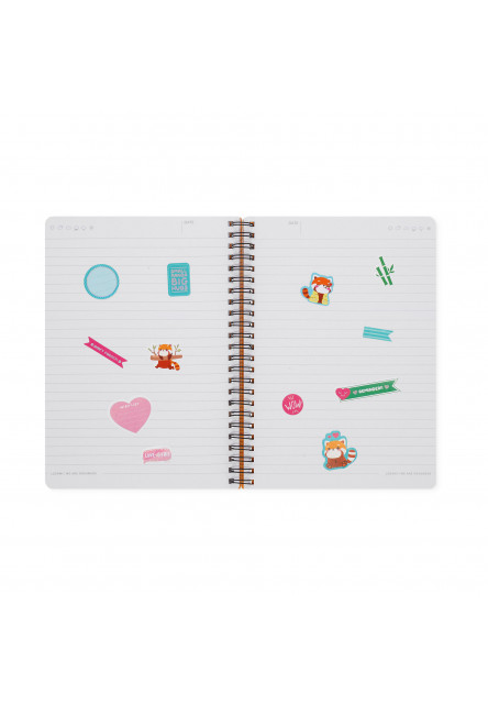 Poznámkový blok Legami Spiral-Bound Notebook - Spiral Notebook - Large Lined - Red Panda