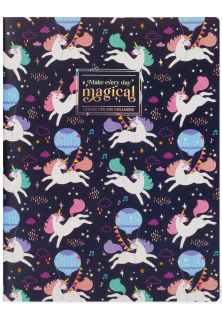 Zápisník Legami Quaderno - Large Lined - Unicorn