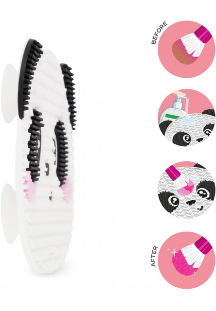 Podložka na čistenie kozmetických štetcov Legami Make-Up Brush Cleaning Pad - Brush It Off! - Panda