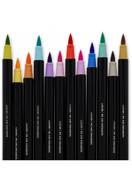 Súprava fixiek Legami Set Of 12 Brush Markers - Brush Markers - Pastel Colours
