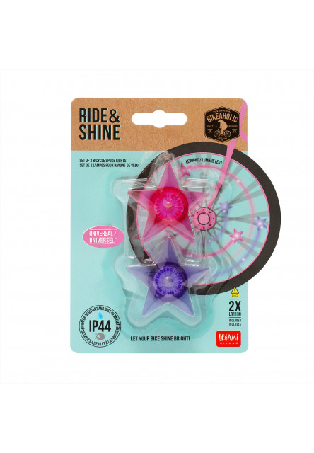 Set svetelných cyklo ozdôb Legami Set Of 2 Bicycle Spoke Lights - Ride & Shine - Unicorn