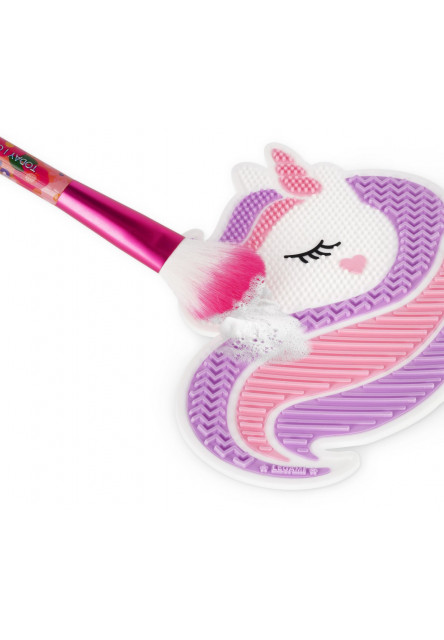 Podložka na čistenie kozmetických štetcov Legami Make-Up Brush Cleaning Pad - Brush It Off! - Unicorn