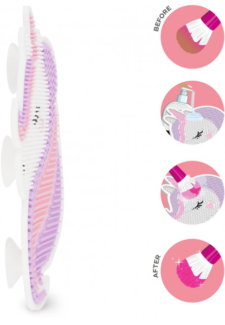 Podložka na čistenie kozmetických štetcov Legami Make-Up Brush Cleaning Pad - Brush It Off! - Unicorn