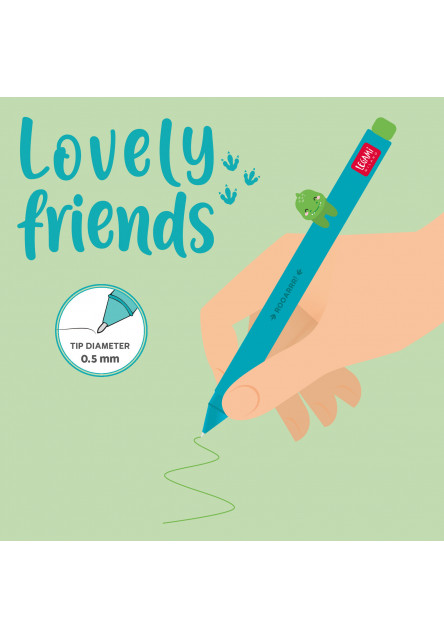 Gélové pero Legami Gél Pen With Animal Decoration - Lovely Friends - Dino