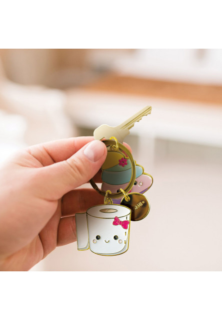 Kľúčenka Legami Set Of 2 Enamel Key Rings - What A Key Ring! - Poo