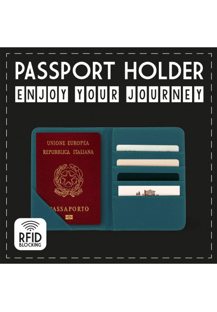 Púzdro na pas Legami Passport Holder - Petrol Blue