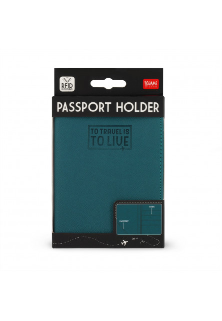 Púzdro na pas Legami Passport Holder - Petrol Blue