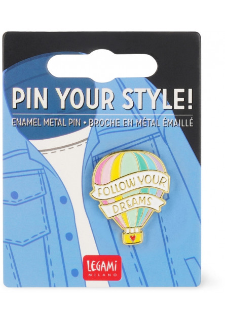 Brošňa Legami Enamel Metal Pin - Pin Your Style! - Air Balloon