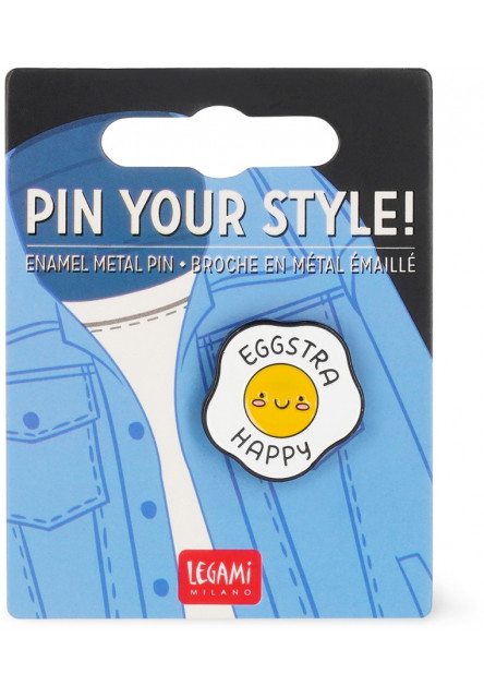 Brošňa Legami Enamel Metal Pin - Pin Your Style! - Egg